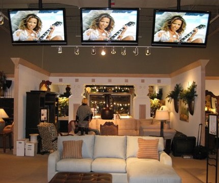 Rooms To Go showroom audio video installation