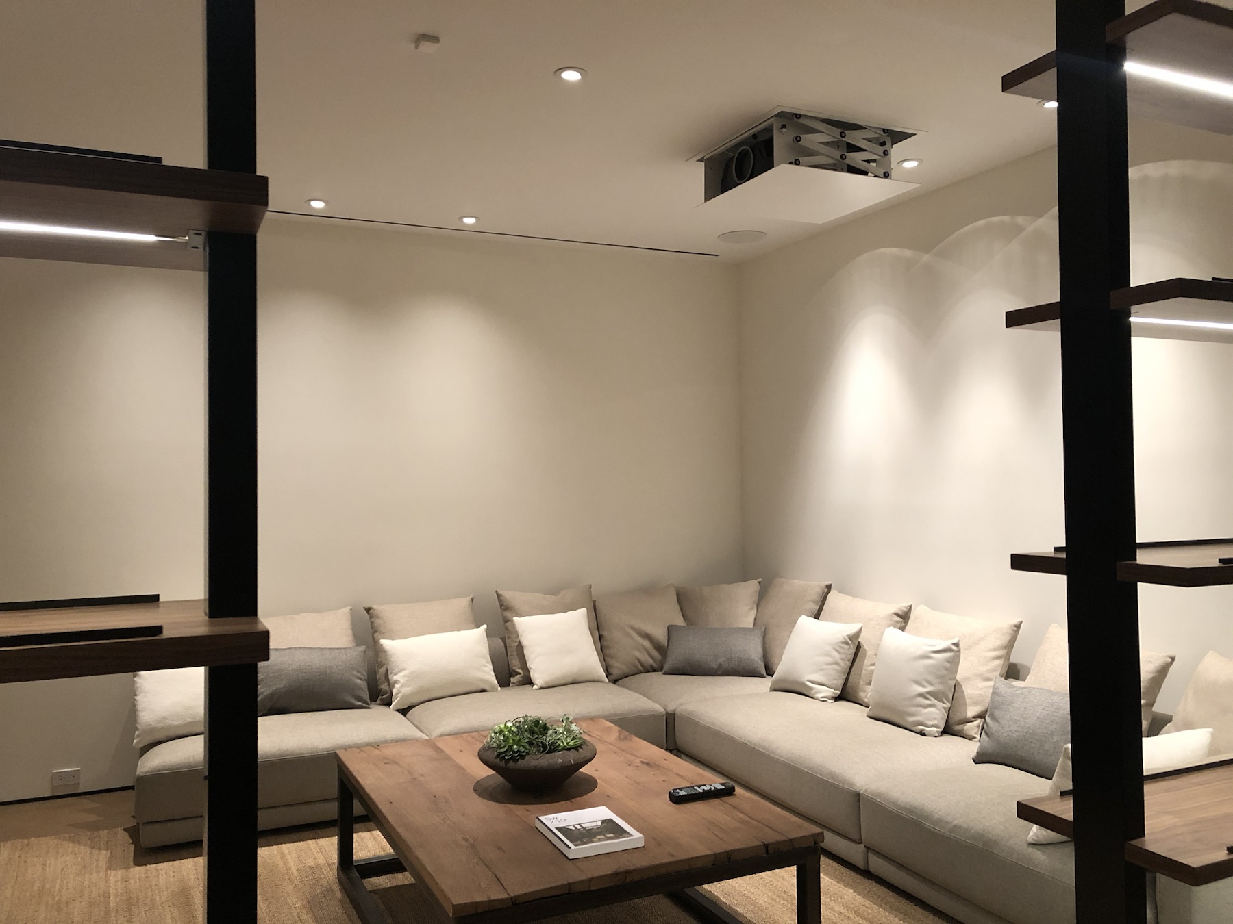 Living room with tuned lighting scenes